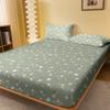 1 Simple Modern Plant Flower Rose Printed Matte Fitted Sheet, Bedroom Printed Bed Cover, Bedding (Excluding Pillowcases)