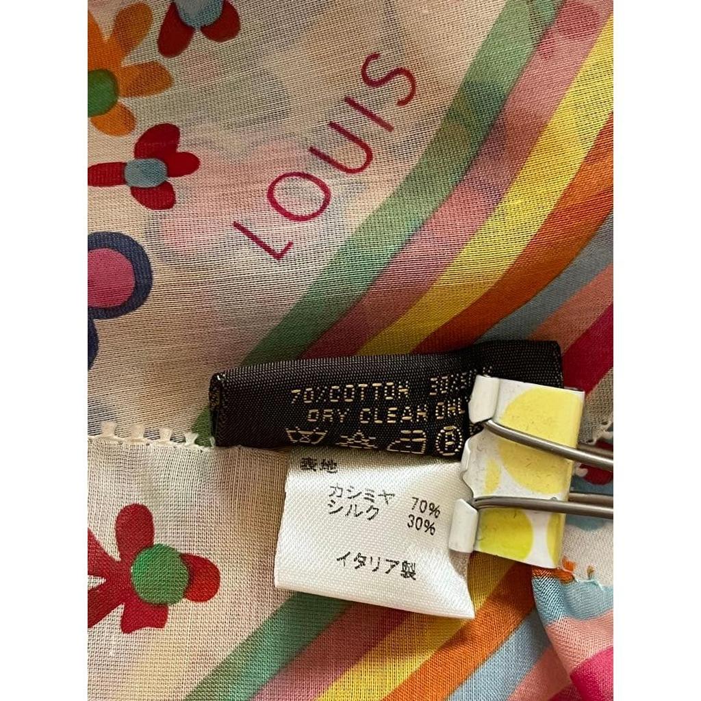 Б/у Шарф-бандана LOUIS VUITTON с цветочным принтом