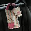 Car Tissue Box Holder Heart Pattern Car Napkin Holder Tissue Dispenser Soft Car Organization Accessories Tissue Paper Holder