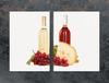 СТЕКЛЯННАЯ ЗАЩИТНАЯ ПАНЕЛЬ ДОСКА 75x52 ВИНО