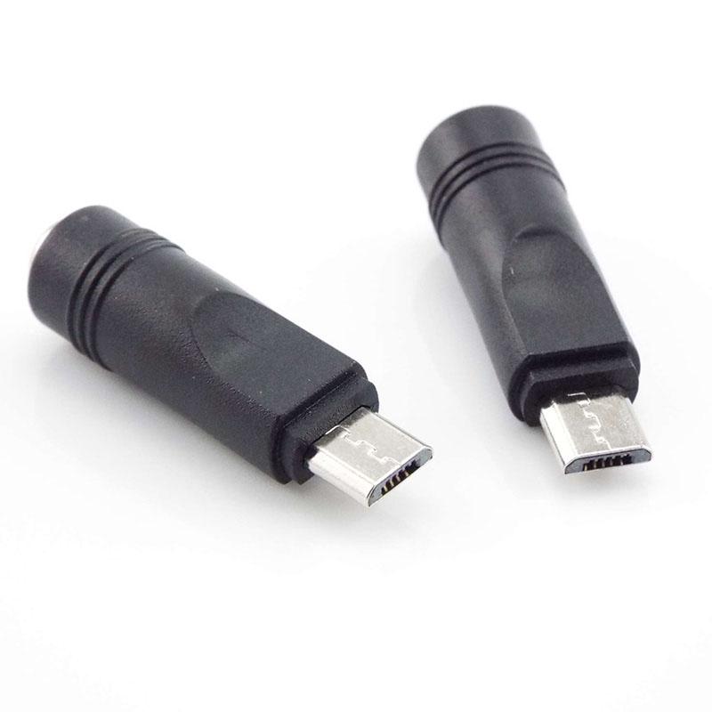DC Plug to Mirco USB адаптер питания конвертер папа-мама разъем для ноутбука ноутбук компьютер ПК 5.5x2.1 мм