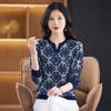 Fashion Foreign Style Short-sleeved T-shirt Women's Thin Autumn Clothing Fashion Temperament Jacquard Half-sleeved Knitted Sweater