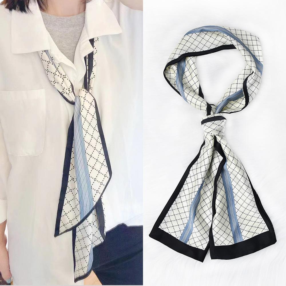1 Pcs Horse Pattern Print Scarf Headband Neckerchief Foulard Female Hair Scarfs Neck Tie Skinny Scarves Soft Satin