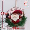 Деревянный рождественский венок Санта-Клауса, рождественское украшение в виде лозы, снеговика, куклы-лоза, венок для двери