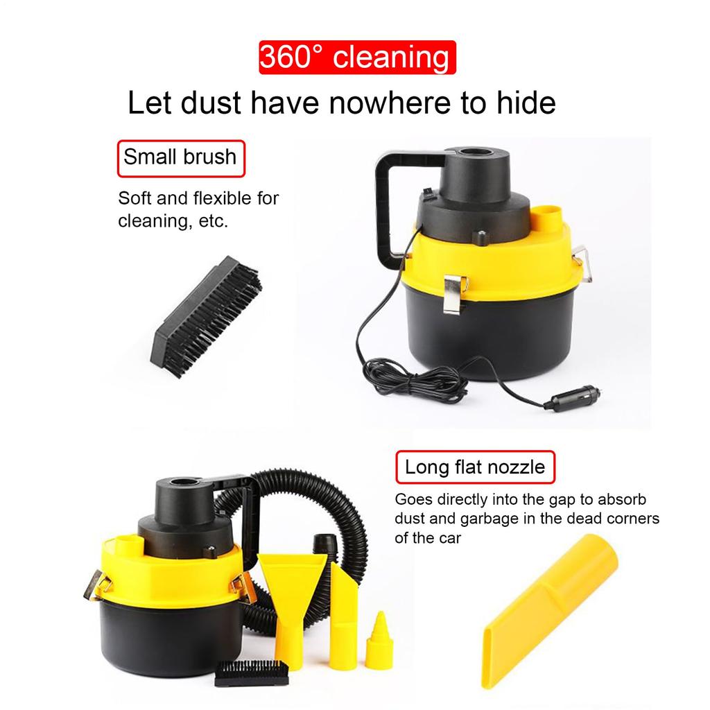 Car Vacuum , Handheld Auto Duster, 120w Portable Vacuum, Wet Dry Cleaning Function, Car