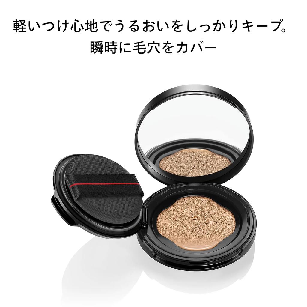 SHISEIDO Тональный кушон Synchro Skin Cushion Compact 210 Birch 13 г SPF35 Жидкая основа Выравнивает тон Придает полупрозрачность и стойкость Shiseido