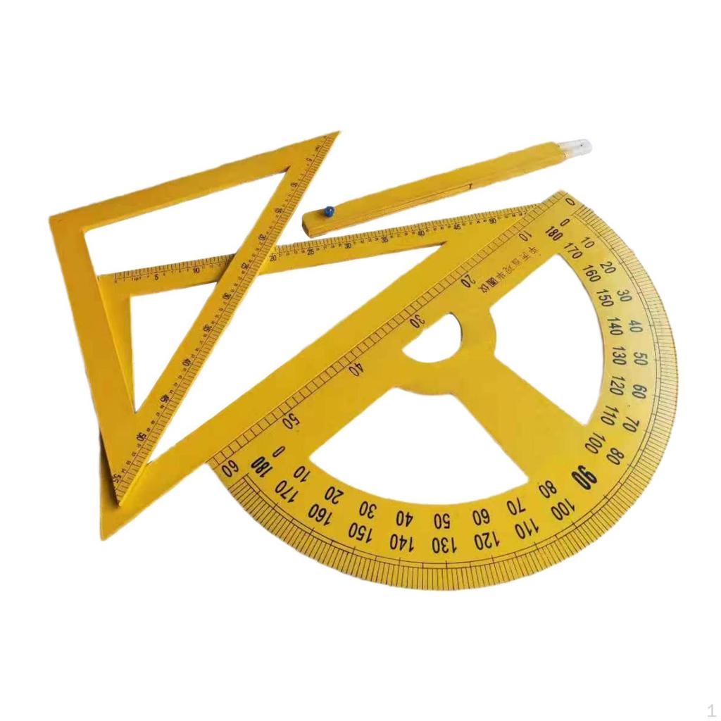 4 Pack Geometry Set for Whiteboard, Math Tools, Ruler And Compass Engineering School Use