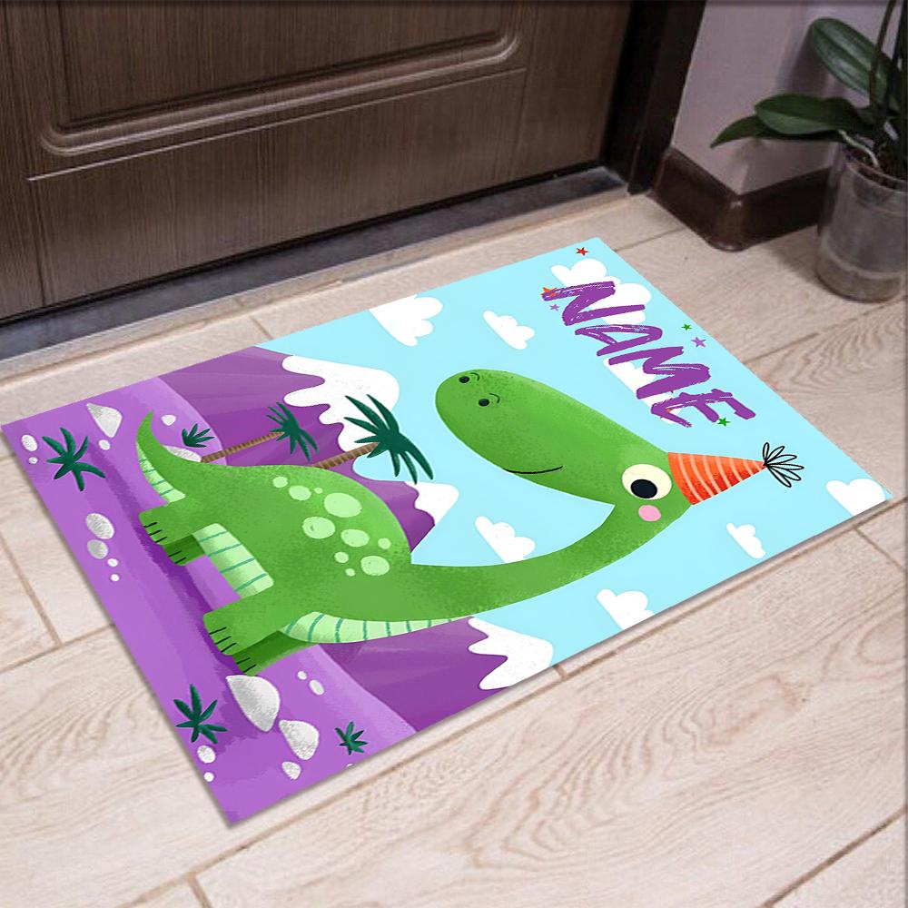 Custom Name Dinosaur Printed Carpet,Rug for Office Chair Living Room Bedroom Kitchen Room Decor Gifts.