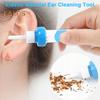 Electric Ear Wax Remover Ear Cleaner Portable Ear Cleaning Kit with 2 Tips And Brushes User-friendly Ear Pick for Family Health