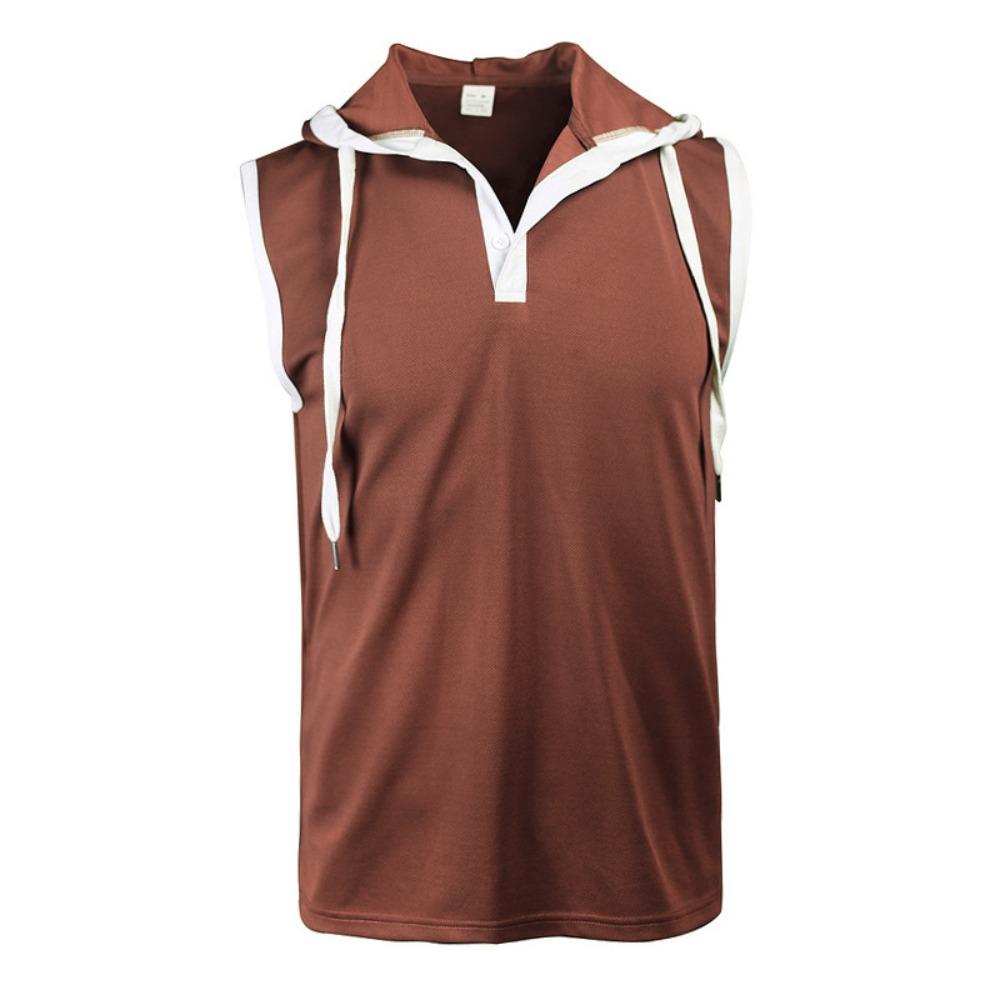 Мужская толстовка без рукавов с капюшоном Повседневный майка для спортзала Мужская дышащая жилетка для бодибилдинга Баскетбольная рубашка Модная майка Мужская одежда
