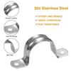 20pcs 5mm-100mm Riding Clip Clamps Pipe Saddle Clamps U-shaped Hose Clips 304 Stainless Steel Plumbing Brackets Wire Clips Fixer