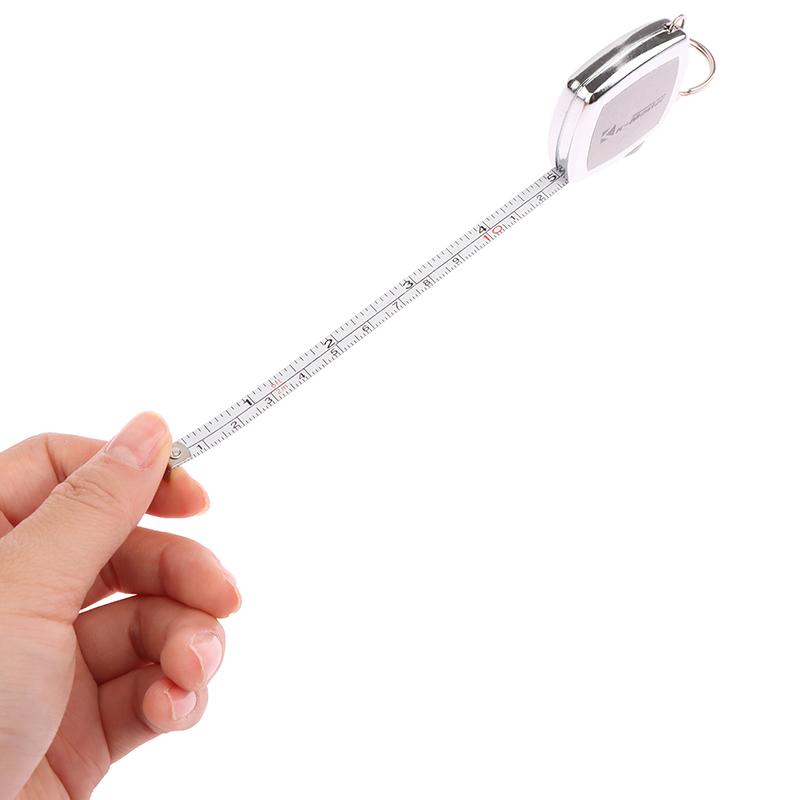2 Meters Pocket Portable Gift Cute Mini Steel Tape Measure Key Ring Hand Tool