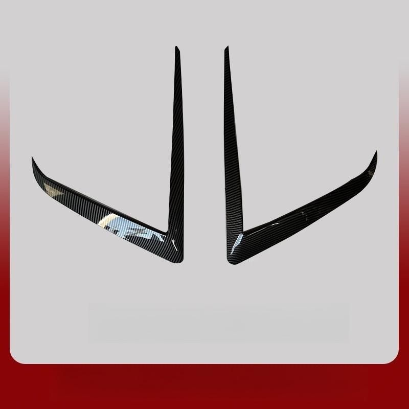 Front Bumper Fog Lamp Wind Knife Spoiler 1 Pair Car Fog Lamp Trim Cover Fog Light Eyebrow for Tesla Model Y Juniper 2025 2026