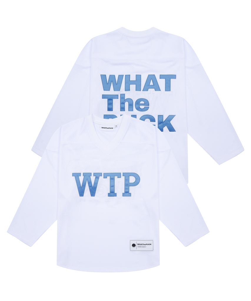 WHATHEPUCK Wtp Синий Логотип Майка Белая