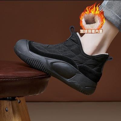 Популярные зимние новые бархатные зимние ботинки 2024 года, женские универсальные повседневные нескользящие короткие ботинки, женская хлопковая обувь, термообувь