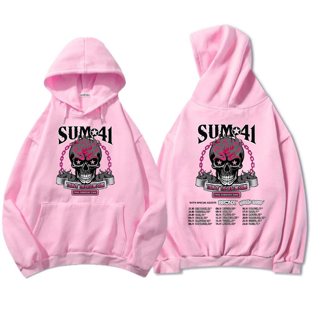 Уличная одежда в стиле хип-хоп, унисекс, финальный тур 2025, толстовки с капюшоном Sum41, графическая одежда, тяжелый ментальный стиль, пуловеры