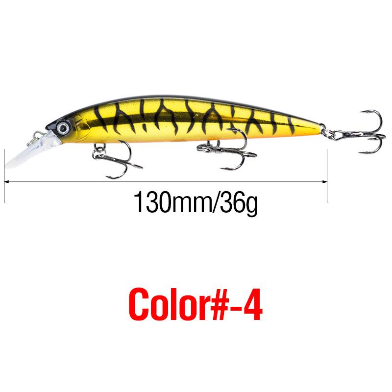 1 шт. 130 мм/36 г Имитация малек Рыболовная приманка Лазерная гравировка Дальний заброс Жесткая приманка с 3 тройными крючками Колеблющаяся Рыболовная Снасть