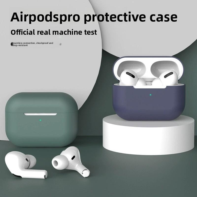 Funda de silicona protectora para auriculares inalámbricos anticaída compatible con AirPods Pro