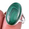 Кольцо из стерлингового серебра 925 пробы с натуральным малахитом, размер 9 Y5E82