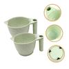 2pcs Hair Dye Mixing Bowls with Ergonomic Handle Grip for Salon and Home DIY Coloring, Straw Green