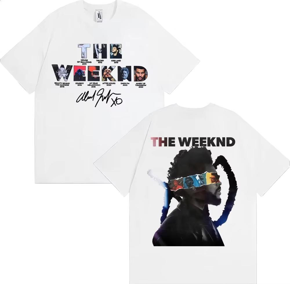 2026  The Weeknd After Hours Til Dawn Европейский Тур 2026 Футболки Мужская Одежда Мода Хип-Хоп Стиль Футболка Хлопковая Футболка
