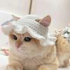 Autumn Winter Cat Hat Elastic Cute Refined Pet Hat Puppy Kittens Knitted Hat Party Photo Shoot Props Decoration Cat Accessories