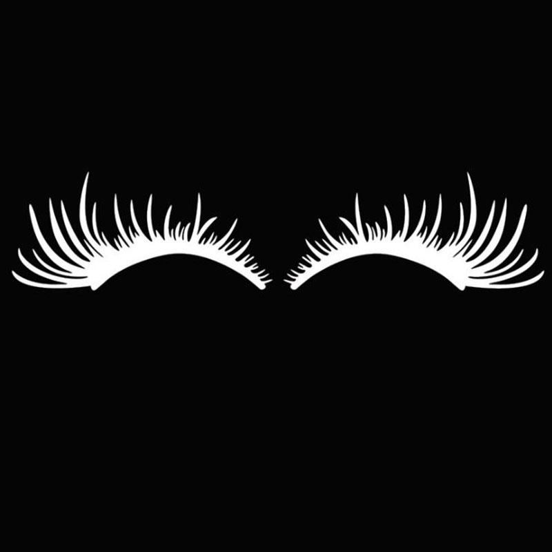 1 пара 3D очаровательные ресницы автомобильные наклейки поддельные ресницы автомобильные фары забавные наклейки