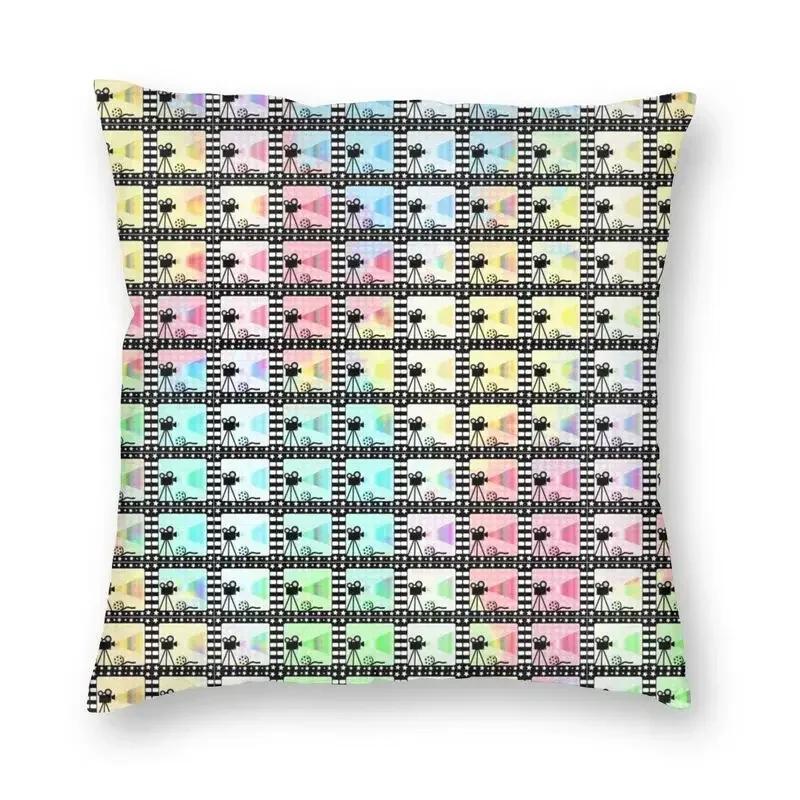 Ретро Кино Ночь Poorn Подушка Чехол Камера Напольная Наволочка Диван Прохладный Дом