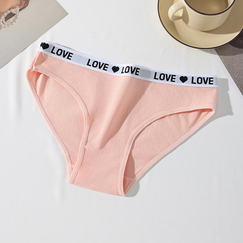 1/7Pcs/Set Women's Cotton Panties Sexy Soft Striped Underpants Cute Letter Girls Briefs Female Breathable Stretch Lingerie