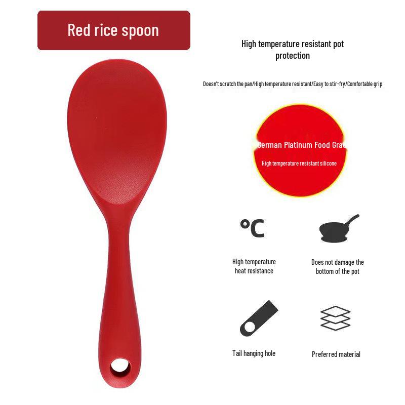 Heat-Resistant Silicone Spatula and Soup Ladle Set – Non-Stick, Food-Grade, Anti-Scald Kitchen Utensils