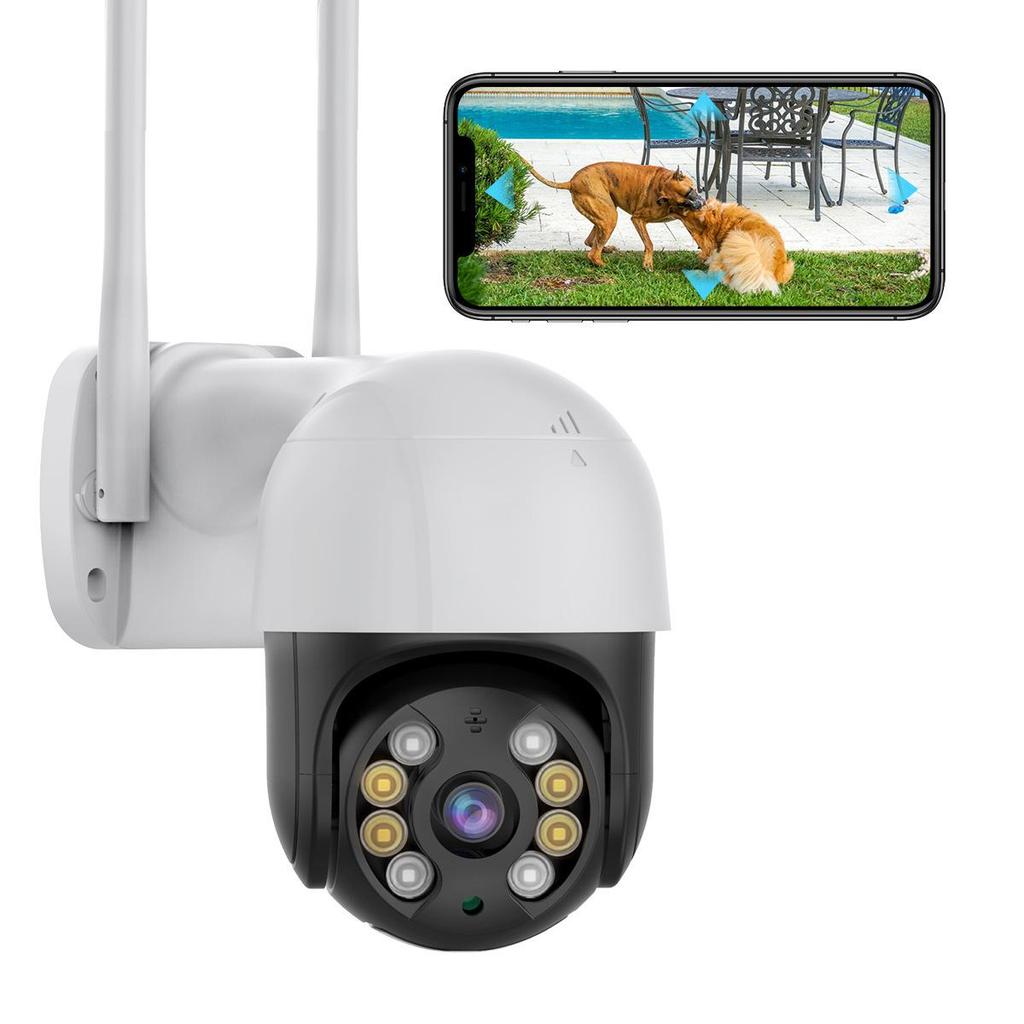 ICSEE 1080P HD WiFi PTZ Outdoor Camera with Mobile Remote Monitoring