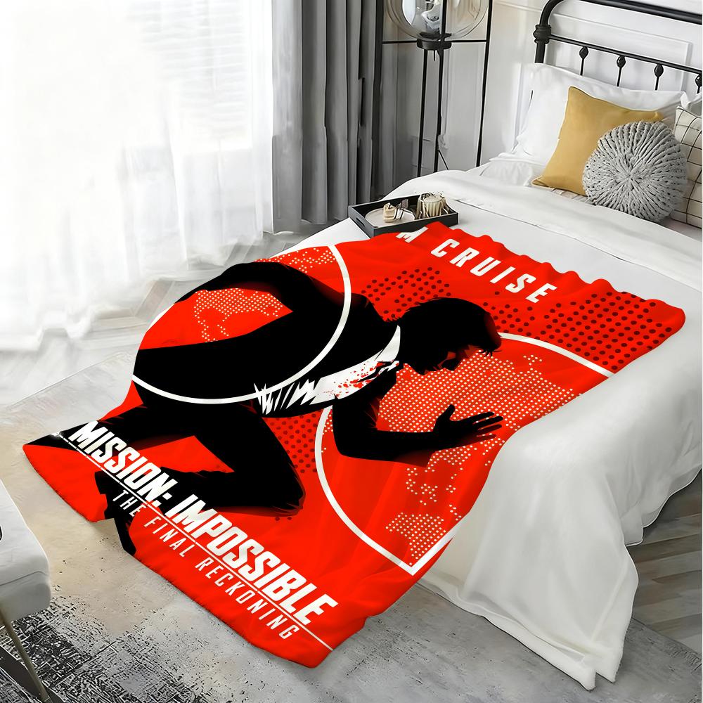 Movie M-Mission: Impossible Throw Lightweight 240g Flannel Blanket Soft Skin-friendly for Summer Cooling