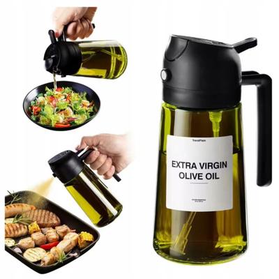 Olive Oil Vinegar Sprayer Dark Glass Glass Mist Dispenser 470ml