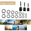 10Pcs 10 Size Stainless Steels Frame Fishing Rod Guides Replacement Set Fishing Rod Eye Repair Kits with Ceramic Rings