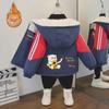 2024 Boys' Hooded Fleece Parka - Thick & Trendy Children's Jacket
