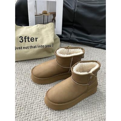 Новый продукт горячая распродажа зима новые бархатные утолщенные сноубутсы женские на толстой подошве теплые хлопковые ботинки 3408