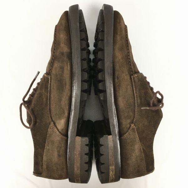 Винтажные туфли U-образного фасона из замшевой кожи GAP, сделано в Италии, темно-коричневые, размер 7.5D 25.0-25.5, мужские(ИСПОЛЬЗОВАЛ)