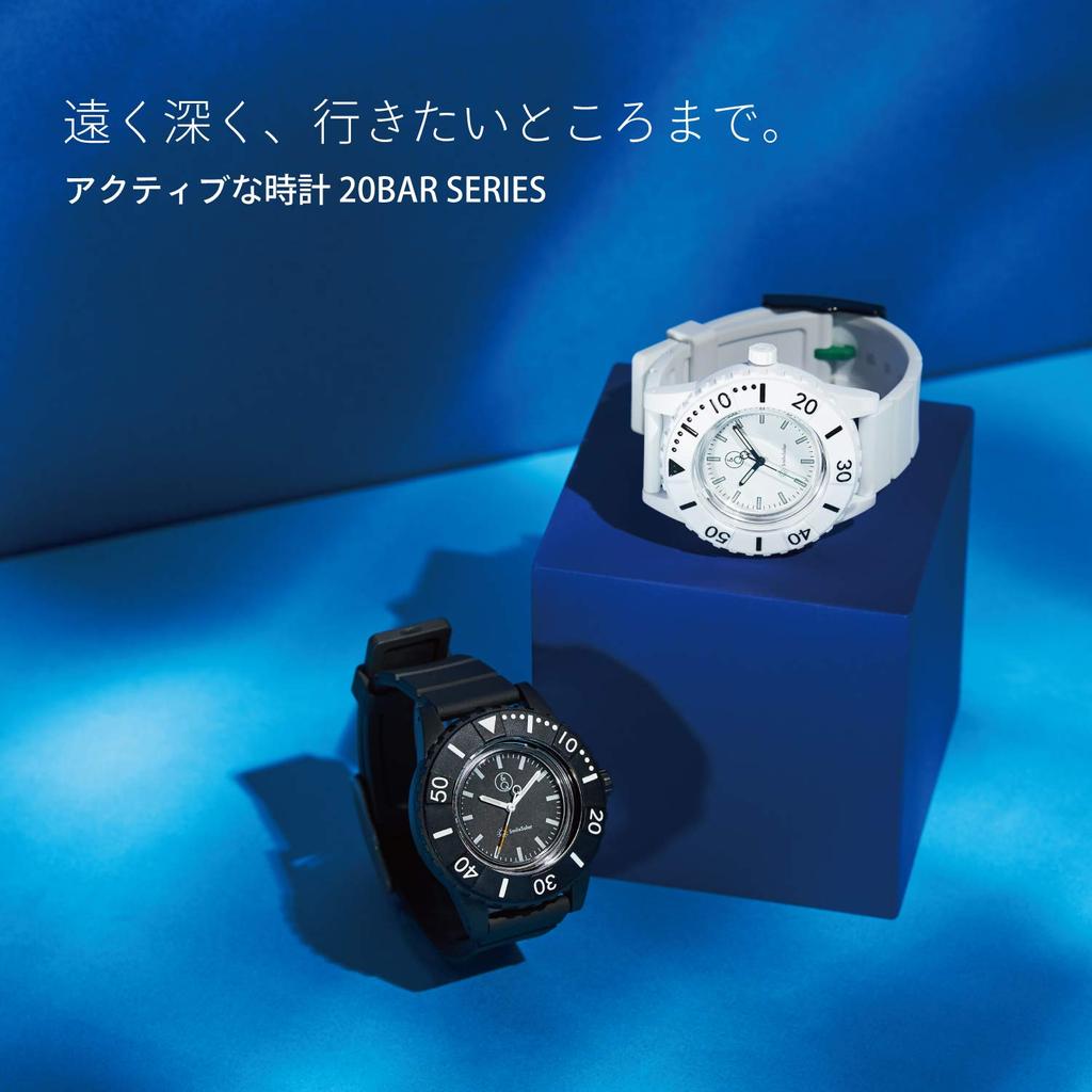 Аналоговый водонепроницаемый уретановый ремень Smile Solar Divers, черный [Citizen Q&Q] RP30-002 для мужчин