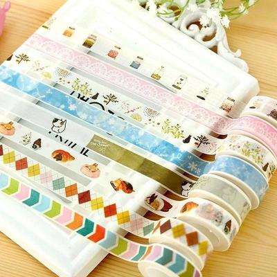 Новые Креативные Мультфильмы и Бумажный Скотч Студенческие DIY Оригинальные Материалы для Дневника Ручной Учет Легко Отрываются Подарочные Наклейки Случайные Стили