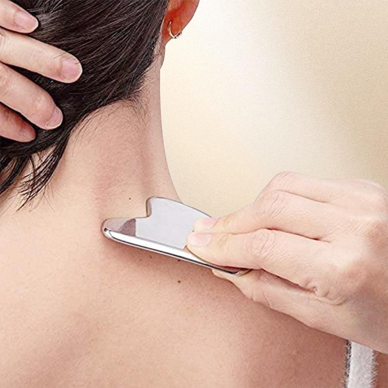 Массажер для лица Гуа Ша из нержавеющей стали 304 Гуаша для всего тела шеи Детокс СПА Массажный инструмент Снятие стресса Уход за кожей