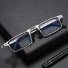 Portable Smart Folding Reading Glasses Blue Light Blocking for Men Metal Round Square Elder Eyeglasses Diopters Presbyopia