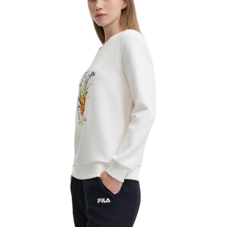 Fila X Rousseau Серия Наследие Модный Повседневный Удобный Универсальный Свитшот Женские топы Овсянка F11W448210F-BG