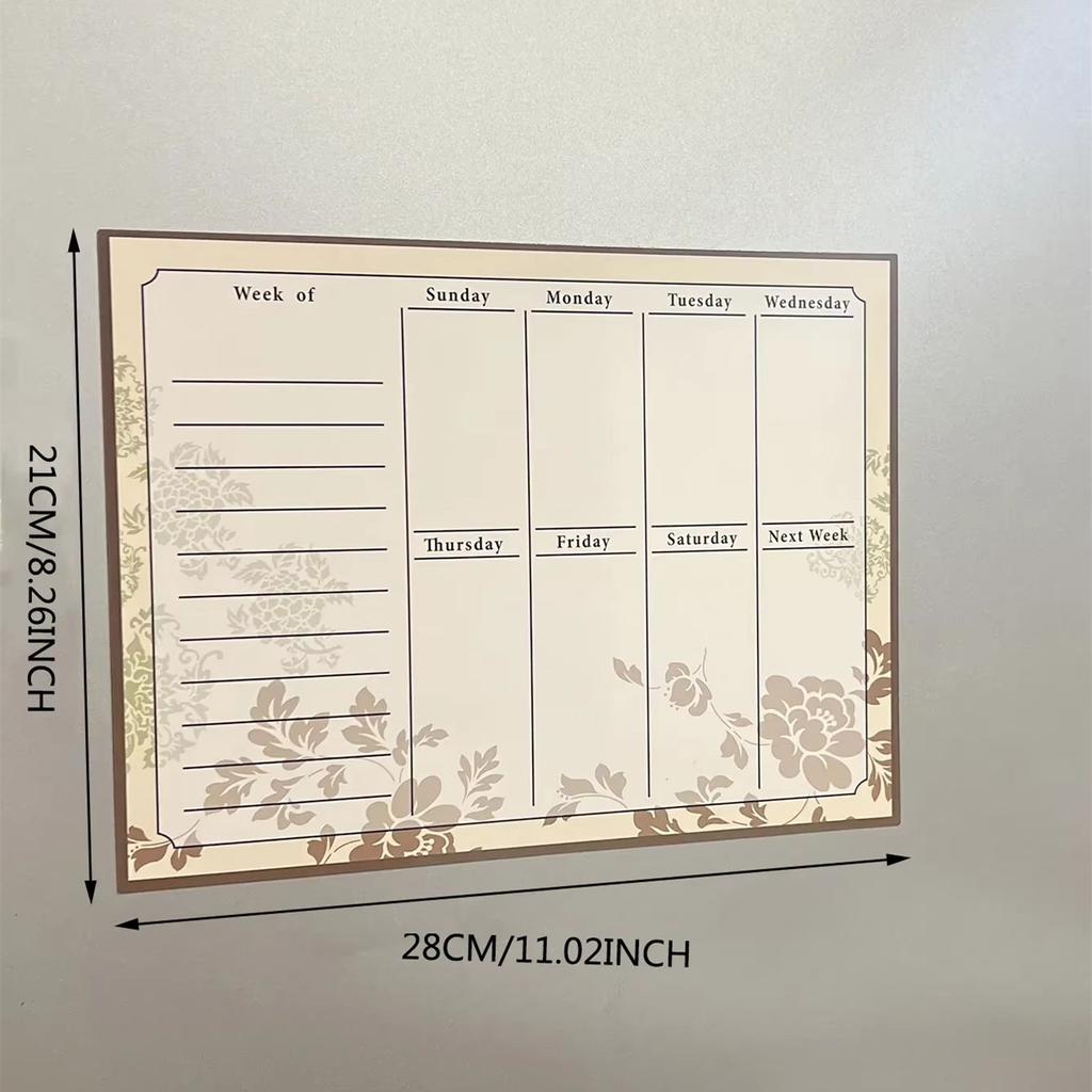 21x28cm Rewritable Monthly Weekly Planner Fridge Magnets Creative Magnetic Memo Message Boards for Refrigerators Home Decor
