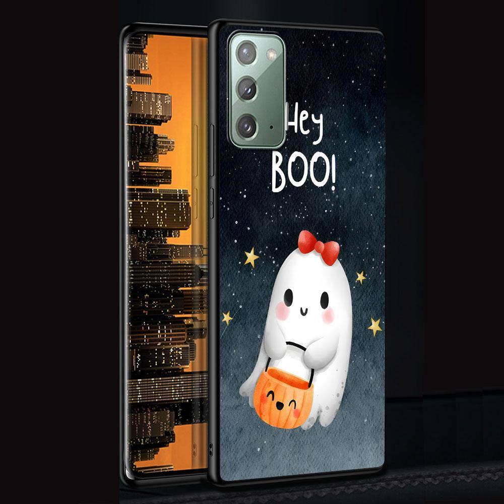 Чехол Art Cute Ghost Aesthetic для Samsung Galaxy Note 10 Plus 20 Ultra 9 8 TPU, черный, мягкий чехол, Funda Capa
