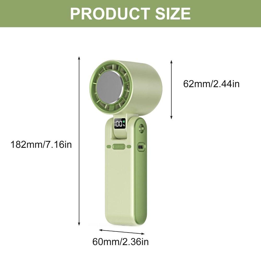 LED Display Portable Fan Powerful Handheld Electric Fan Turbo Quiet Fan Home Use