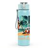 1PC Beach Life Tropical Coast Poster 750ml Color Plastic Sports Water Bottle Leakproof Flip Straw Lid Suitable for Sports Office Home Use
