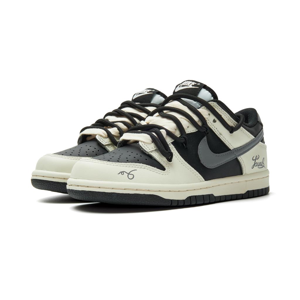 Nike Кроссовки Dunk из износостойкого материала, низкие, для скейтбординга, унисекс, бежевый, серый, черный HF5441-100(Команда970-)