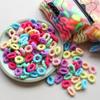 100pcs/bag Kids Elastic Hair Bands Children Coffee Color Colorful Hair Rope Hair Ties Headwear Girls Kids Hair Accessories
