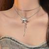 Delicate Star Pendant Necklace Stylish Neck Jewelry Pullable Star Necklace Chain Necklace Perfect Gift for Fashion Lady