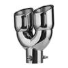 Car Dual Exhaust Tail Pipes 201 Stainless Steel Muffler Tips 63?76?220